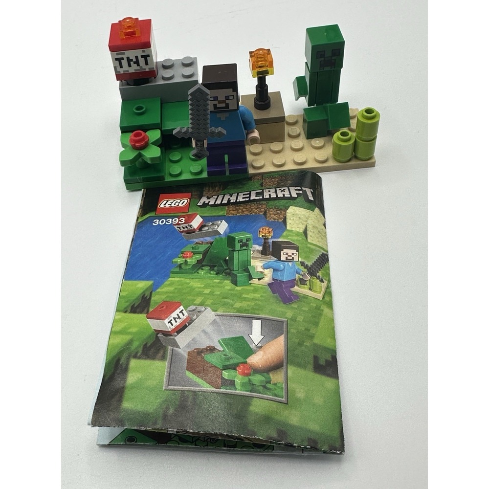 LEGO Minecraft 30393 Set – Incomplete (1 Color-Substituted Piece) – Instructions